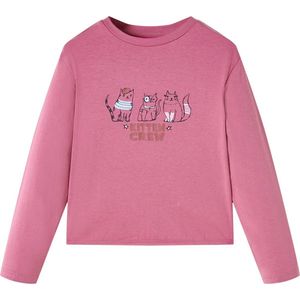 vidaXL - Kindershirt - Frambooskleurig - Lange Mouwen