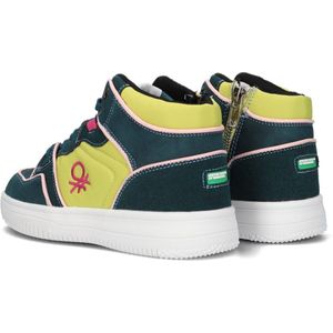 Benetton Rod Mx Hoge sneakers - Meisjes - Groen - Maat 34