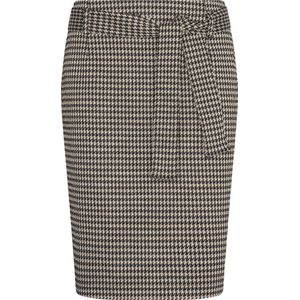 Hv Society - Skirt Hvsbirgitta - Zwart - Rok - Korte Lengte - Pied De Poule Print