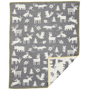 Klippan wiegdeken baby katoen - Forest grijs