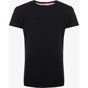 TwoDay meisjes basic T-shirt zwart - Maat 146/152