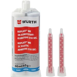 Wurth - 2c kunststoflijm replast® me 210 sec. - 2c kunststoflijm replast® me 210 sec. inhoud 50 ml
