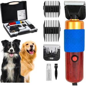 200 W geluidsarme professionele tondeuse voor honden - 3 m netsnoer - 2000-6000 omw/min - geschikt voor katten, schapen, paarden