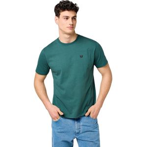 Wrangler Sign Off Regular Fit T-shirt Met Korte Mouwen Groen XL Man
