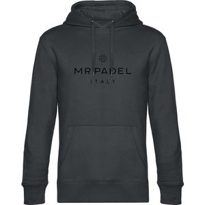 Mr Padel Italy - Donkergrijze Hoodie Maat L - Unisex hoodies met capuchon