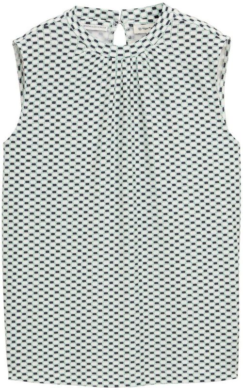 TOM TAILOR Damestop, 38005 - Groen Wit Tile Minimaal, XL