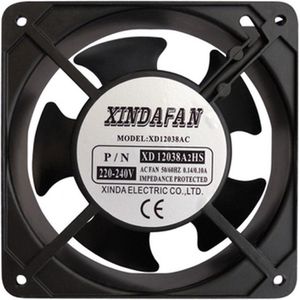 Xindafan Inbouw ventilator 230V 120x120x38mm - Zwart