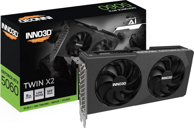 INNO3D - GeForce RTX 5060 TWIN X2 - Videokaart - 8GB - GDDR7 - PCIe 5.0