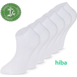 Bamboe Sokken, Sneaker, 6 Paar, Dames en Heren , Antibacterieel, Wit, 39-42