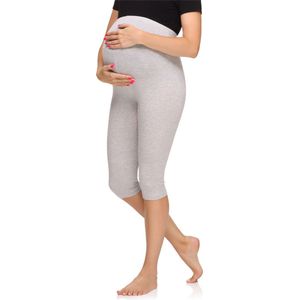 Merry Style Dames Leggings - Zwangerschapskleding - Capri - Viscose - MS-MS10-298-LE - Melee - M