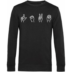 7431 - Sweater - Gebarentaal; Love-Black-XS