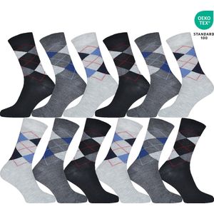 12 Pack - Gianvaglia Heren Sokken 12-pack katoen maat 39-42 SK-216