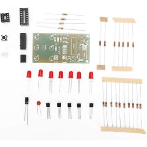 Elektronische dobbelstenen kit - Circuit met 7 LED's - DIY voor de lol - Metaal - Duurzaam
