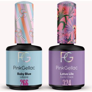 Pink Gellac Voordeelbundel Gelnagellak - Baby Blue en Lotus Lilla