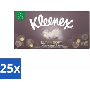 25 x Kleenex Tissues Ultra Soft 64 stuks per verpakking - Tissues Voor Het Hele Gezin - Tissues In Bulk