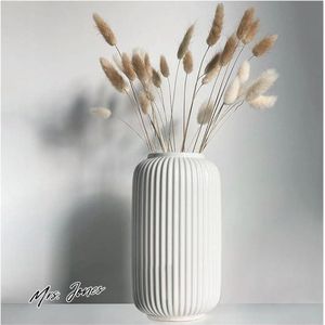 Mrs. Jones Hoge 20 CM Witte Keramische Vazen voor Home Decor-Tafel Centerpieces Geometrische Ontwerp Decoratieve Bloemen Vaas voor Pampasgras .
