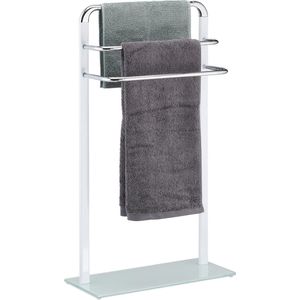 handdoekenrek melkglas/chroom - handdoekhouder 3 roedes - handdoekdrager metaal