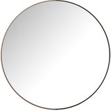 J-Line spiegel Rond - metaal/hout - zwart - large