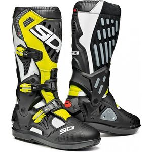 SIDI ATOJO SRS WHITE BLACK YELLOW FLUO MOTORCYCLE BOOTS 46 - Maat - Laars