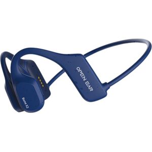 Soundvibe® Bone Conduction Headphone Blauw - Sporthoofdtelefoon - Sport oortjes - Draadloze oordopjes - Waterbestendig - 8GB Interne Geheugenkaart - Sport Koptelefoon - Voor alle Telefoons en Laptops - Hardloop Oortjes - Wireless Earphones
