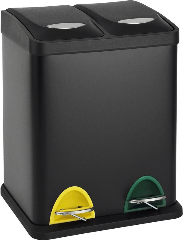 SVITA - TC2X8 - Afvalbak - Zwart - 16 Liter - Afvalscheidingssysteem met 2x8L