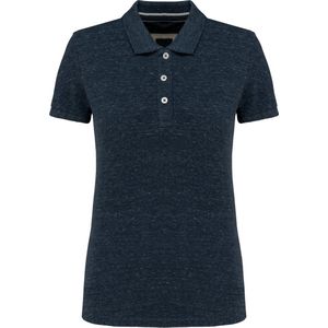 Kariban - KV2207 - Damespolo - Night Blue Heather - Korte Mouwen - Vintage Look