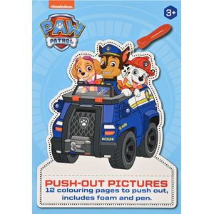 Prikblok PAW Patrol - 'Push-Out Plaatjes' met Prikblok en Prikpen - Blauw