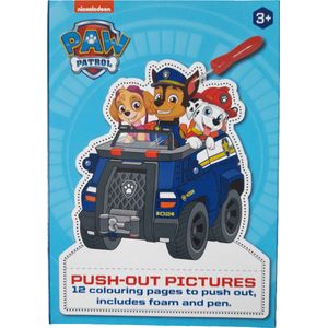 Prikblok PAW Patrol - 'Push-Out Plaatjes' met Prikblok en Prikpen - Blauw
