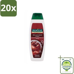 20 x Palmolive Naturals - Shampoo - Brilliant Color - Voor Gekleurd Haar - 350 ml - Grootverpakking - Haarverzorging - Gekleurd Haar - Shampoo - Kleurbehoud - Glans