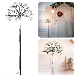 Cheqo LED LichtBoom - 100 cm - 240 LED's - PVC - Flexibele Takjes - 5m Aansluitsnoer - IP44 - Warm Wit - 3.6W - Grondspies - Voor Binnen en Buiten - Kerstverlichting - Sfeerverlichting - Lichttakken - Tuinverlichting - LED Kerstboom - LED Boom Binnen