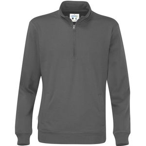 Cottover Sweater Half Zip Unisex - Gots Gecertificeerd 141012 - Antraciet