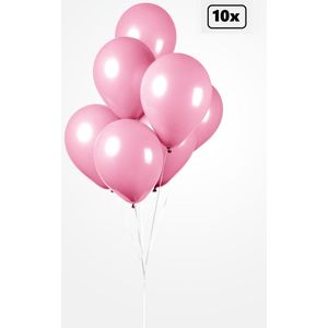 10x Ballon roze 30cm - Barbie Festival feest party verjaardag landen helium lucht thema