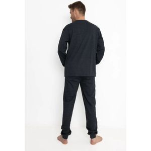 Outfitter heren pyjama - Katoen Interlock - Traveling - XL - Grijs