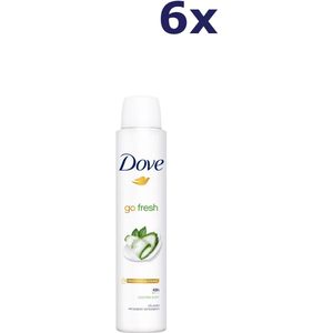 6x Dove Deo spray - 200ml - go fresh cucumber & green tea