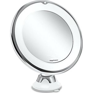 Make up spiegel met verlichting - 10 x vergrotend - vergrootspiegel