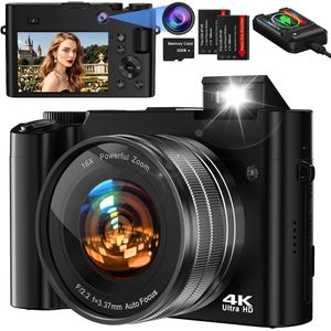 DailySupplies® Vlog Camera voor Beginners - Videocamera voor Kinderen en Volwassenen - Handycam - 4K Kwaliteit