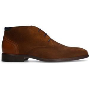 Van Lier - Heren - Cognac suède veterboots - Maat 45