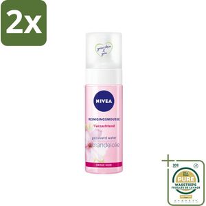NIVEA - Reinigingsmousse - Essentials Verzachtend - Voor droge & gevoelige huid - Met Amandelolie & Hydramine - 150 ml - Voordeelverpakking - 2 stuks - Gevoelige huid - Amandelolie