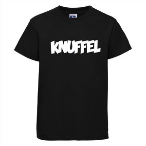 Knuffel T-shirt | Grappige tekst | T-shirt tekst | Kids | Kinder | Kinderen | Stoer shirt | Tshirt | Zwart Shirt | Kindershirt | Maat 7-8 jaar