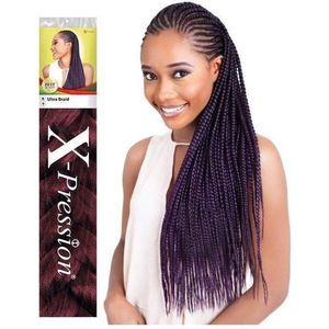 Victoire Expression Super X-pression Ultra Braids Hair Extension- Nep/ Vals Haar Nummer  Color 6 - Extensions Meche X pressions Kanekelon - Haar Extention Bruin  Zwart voor Vlechten Nep Haar om in te Vlechten Nep Haar voor Kinderen en Volwassen