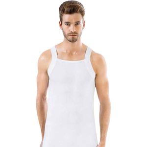 3 Pack Modieuse heren onderhemd- 100% katoen- Wit- Maat S