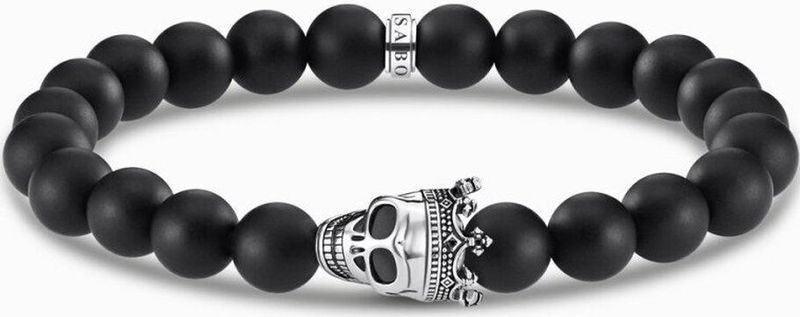 Thomas Sabo - Armband - Zwart - Zilver - Obsidiaan - Gezwart