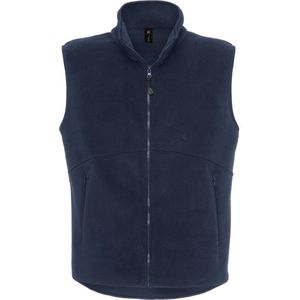 Bodywarmer 'Traveller+ Fleece' merk B&C maat S Navy Blauw