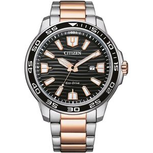 Citizen Sport Horloge - Citizen heren horloge - Bicolor Rosé - diameter 45.9 mm - roestvrij staal