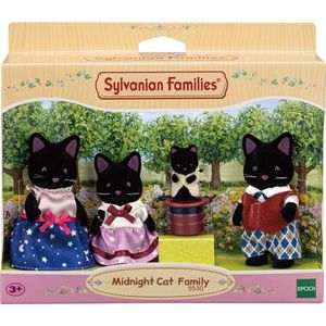 Sylvanian Families 5530 Familie Nacht Kat-fluweelzachte Speelfiguren