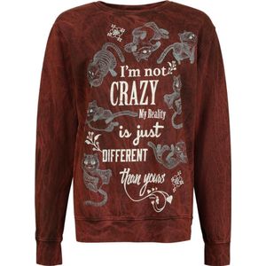 Alice In Wonderland I'm Not Crazy Dames Sweatshirts - rood - S
