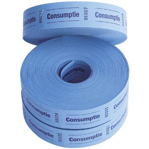 Consumptiebon combicraft 57x30mm 2zijdig blauw | Set a 2 stuk | 30 stuks