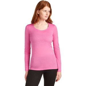 Icebreaker Merino 200 Oasis Scoop Lange Mouwen Basislaag Roze S Vrouw