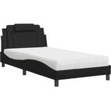 vidaXL - Bed - met - matras - kunstleer - zwart - 100x200 - cm