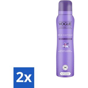 Vogue Reve Exotique Parfum Deodorant 150 ml - Voordeelverpakking - 2 stuks